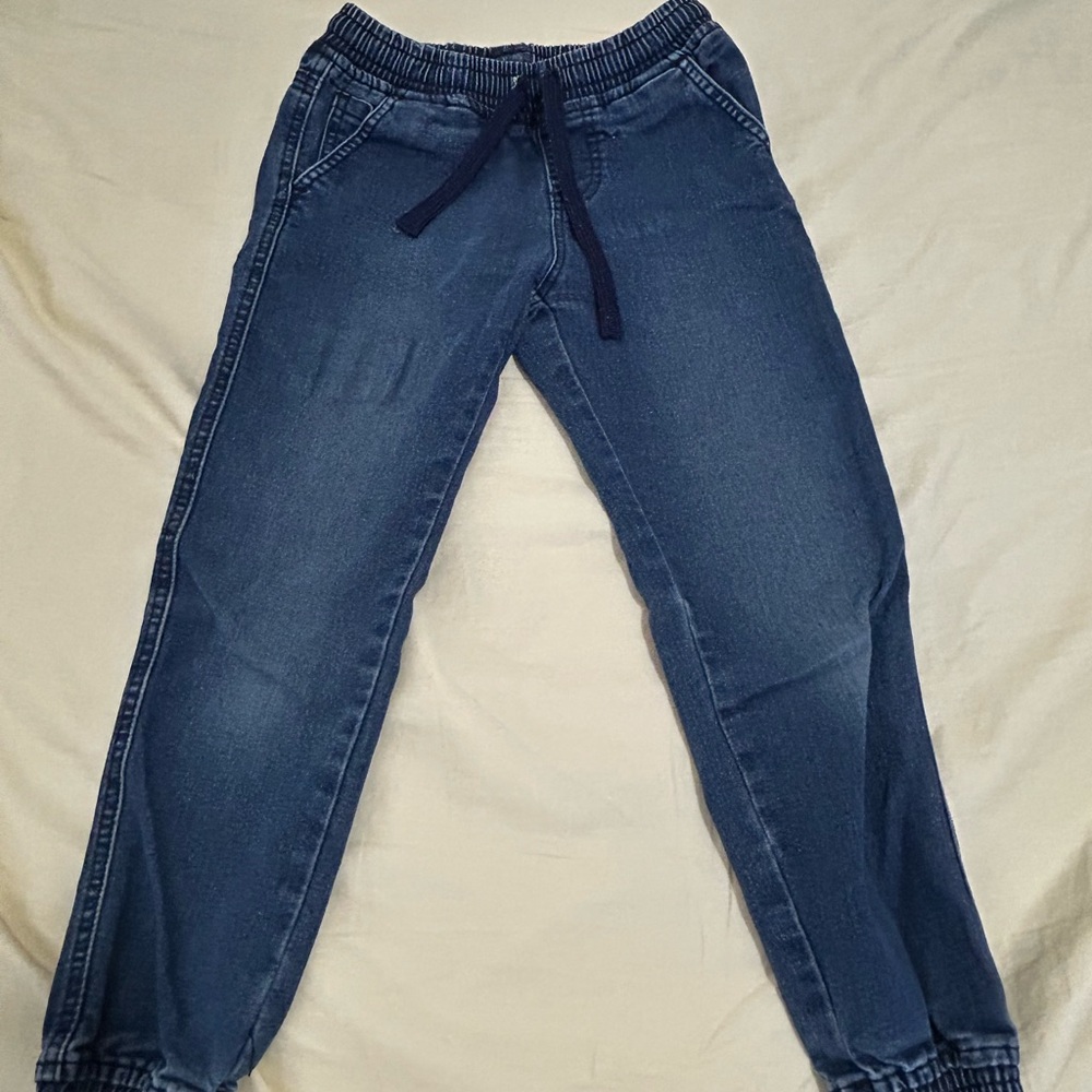 Blue Denim Jogger Pants